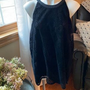 Loft Burnout Velvet Halter Neckline Top